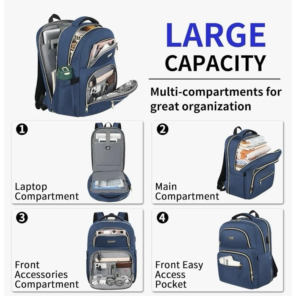 LTINVECK‎ Travel Laptop Backpack 15.6